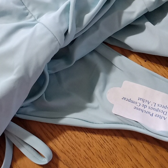 Andie Womens Bathing Suit SMALL LIGHT SKY BLUE BELMAR Swimwear One Piece CABANA - Picture 7 of 9